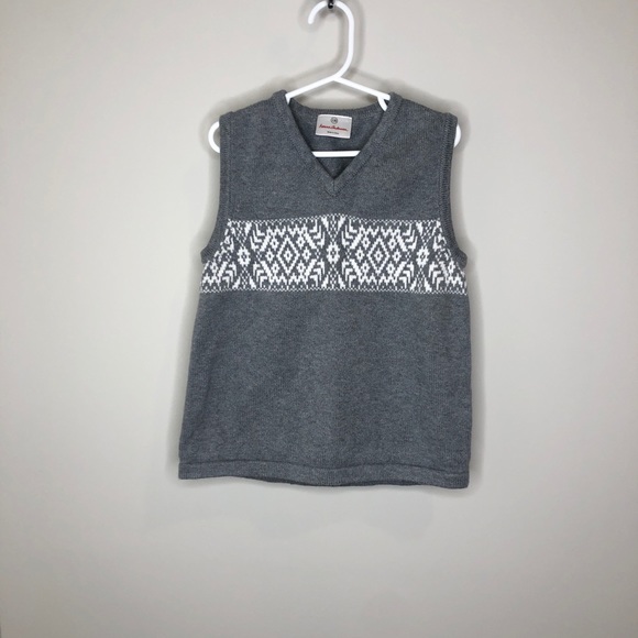 Hanna Anderson boys sweater vest gray 130 (8) - Picture 1 of 3